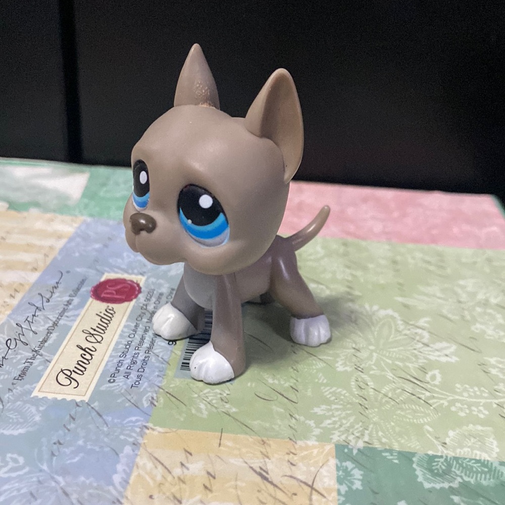 Littlest pet shop Great Dane #184 Authentic